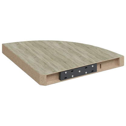 Scaffali Angolari a Parete 2 pz Rovere 35x35x3,8 cm in MDF