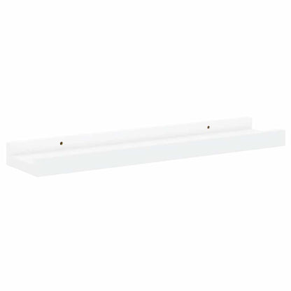 Shelves with Overhang 2 pcs White 40x9x3 cm MDF