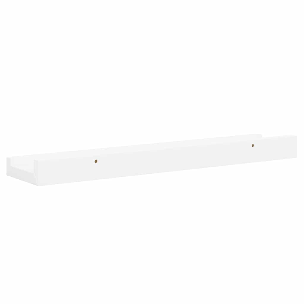 Shelves with Overhang 2 pcs White 40x9x3 cm MDF