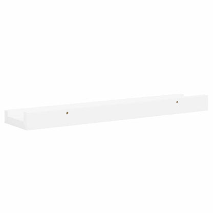 Shelves with Overhang 2 pcs White 40x9x3 cm MDF