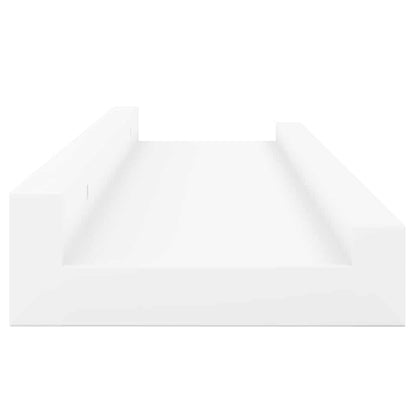 Shelves with Overhang 2 pcs White 40x9x3 cm MDF