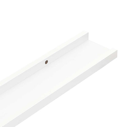 Shelves with Overhang 2 pcs White 40x9x3 cm MDF