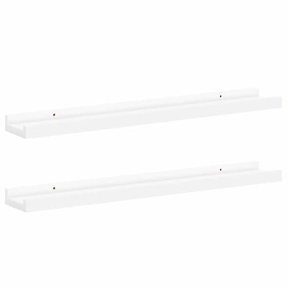 Mensole con Sporgenza 2 pz Bianche 60x9x3 cm MDF | homemem39