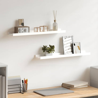 Mensole con Sporgenza 2 pz Bianche 60x9x3 cm MDF | homemem39