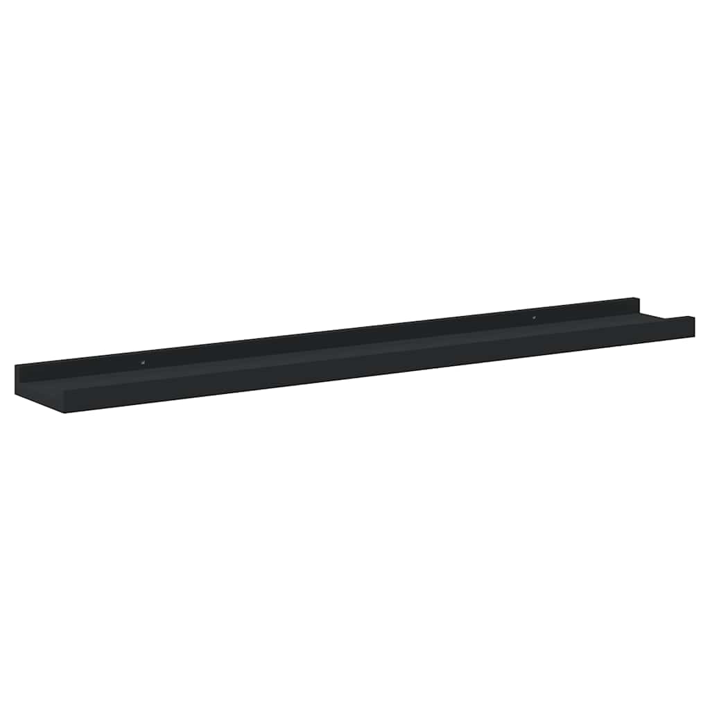 Mensole Loggia per Foto 2 pz Nere 80x9x3 cm in MDF | homemem39