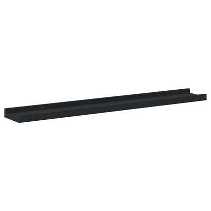 Mensole Loggia per Foto 2 pz Nere 80x9x3 cm in MDF | homemem39