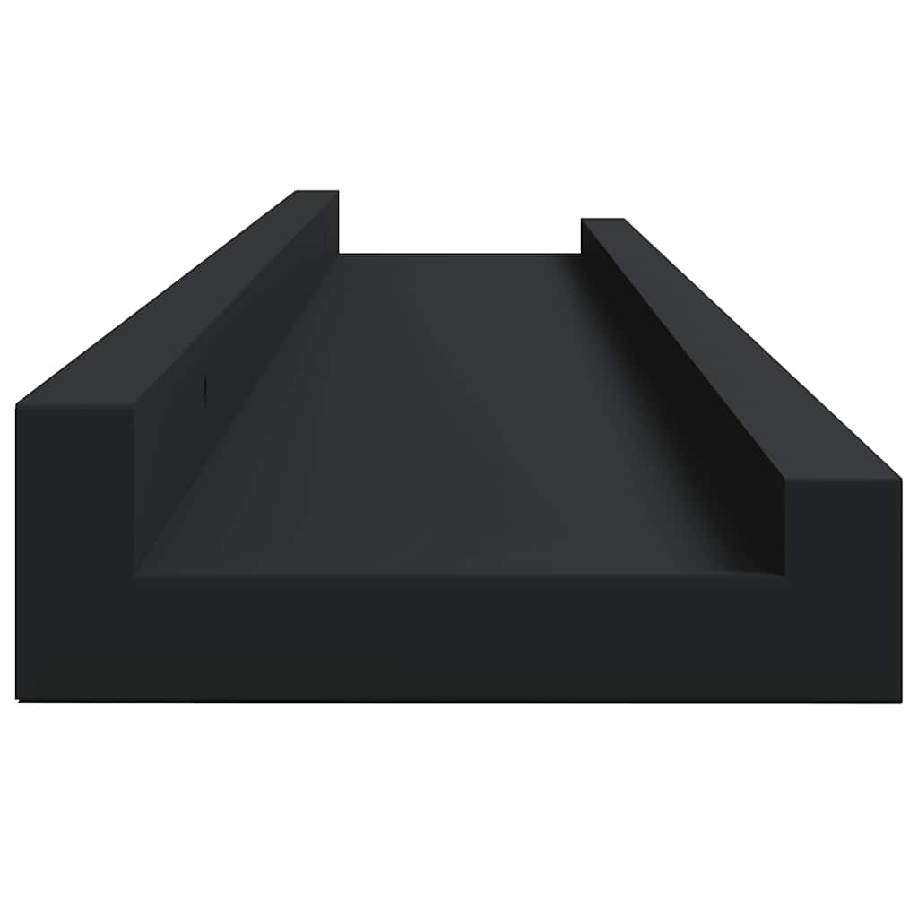 Mensole Loggia per Foto 2 pz Nere 80x9x3 cm in MDF | homemem39