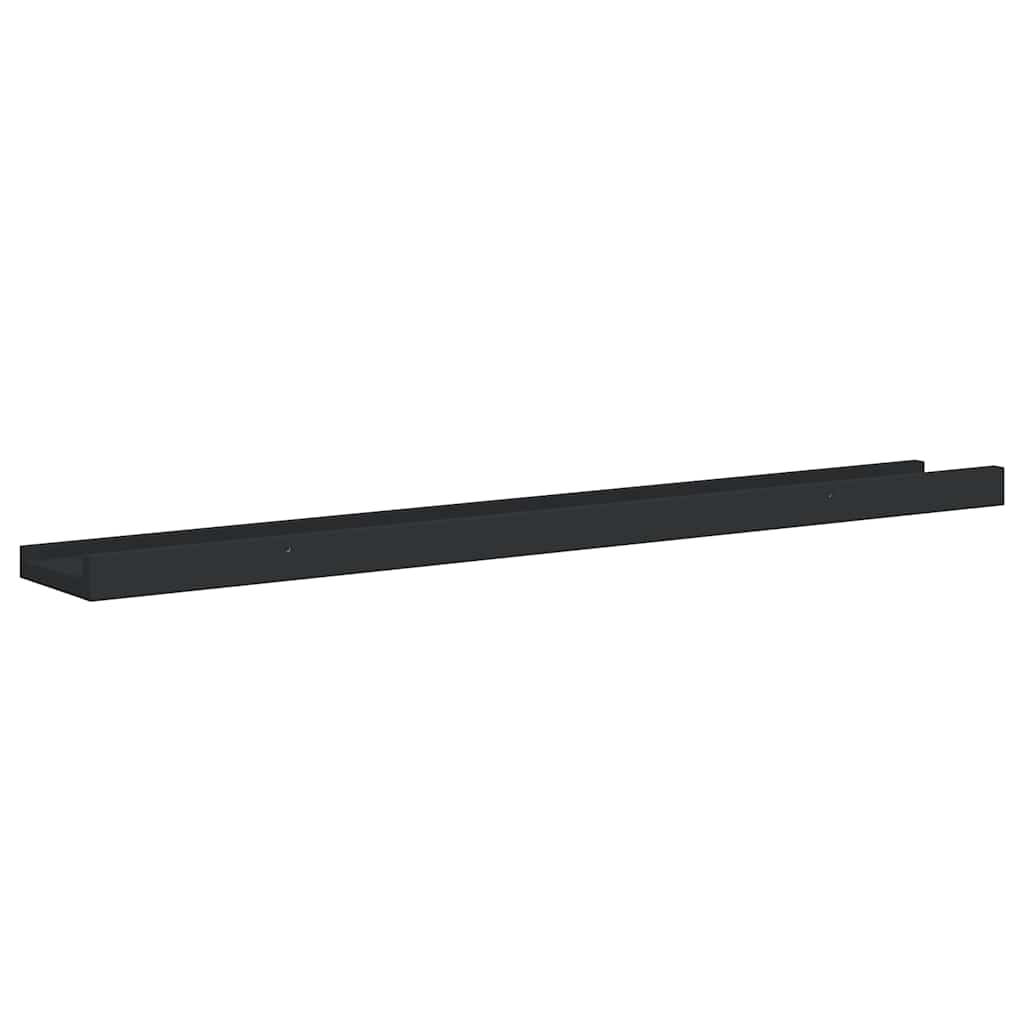 Mensole Loggia per Foto 2 pz Nere 80x9x3 cm in MDF | homemem39