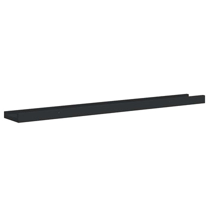 Mensole Loggia per Foto 2 pz Nere 80x9x3 cm in MDF | homemem39