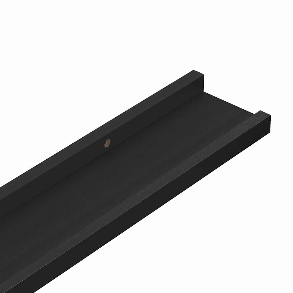 Mensole Loggia per Foto 2 pz Nere 80x9x3 cm in MDF | homemem39