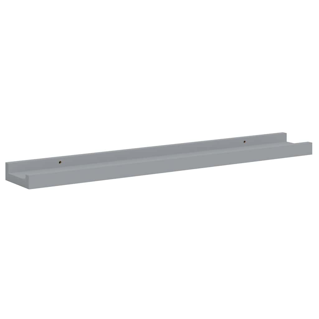 Mensole Loggia per Foto 2 pz Grigie 60x9x3 cm in MDF | homemem39