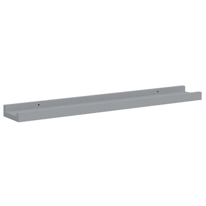 Mensole Loggia per Foto 2 pz Grigie 60x9x3 cm in MDF | homemem39