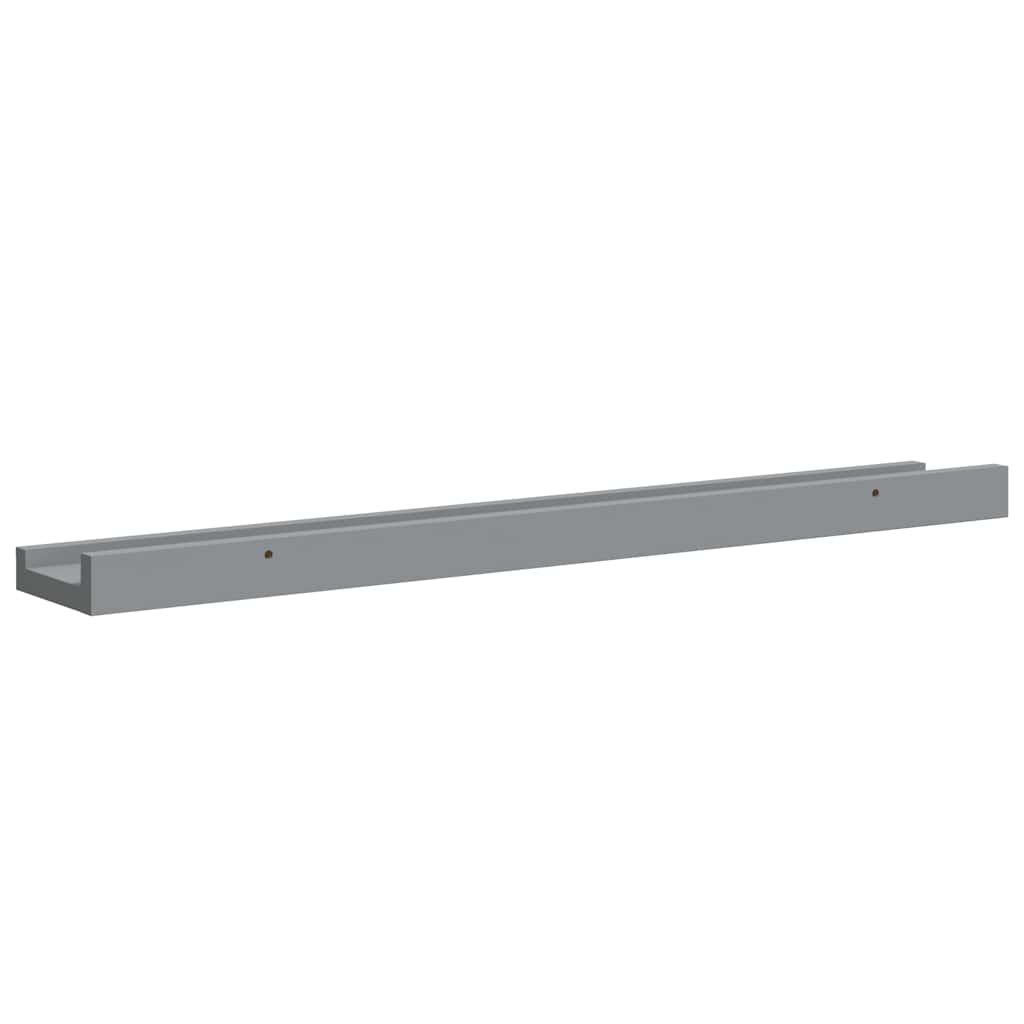 Mensole Loggia per Foto 2 pz Grigie 60x9x3 cm in MDF | homemem39