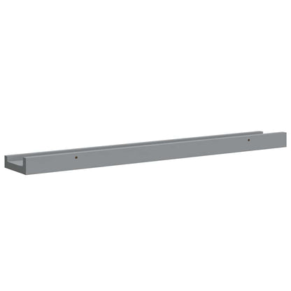 Mensole Loggia per Foto 2 pz Grigie 60x9x3 cm in MDF | homemem39