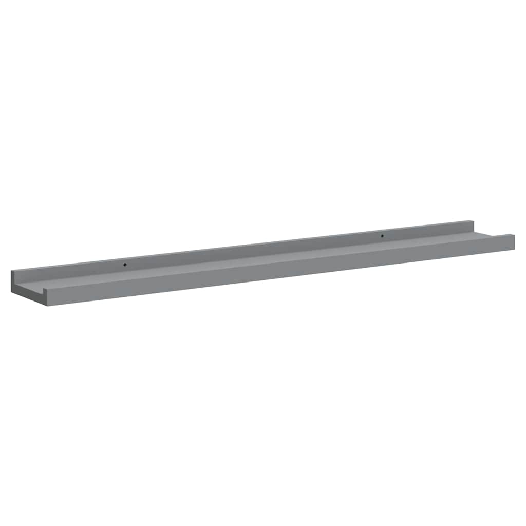 Mensole Loggia per Foto 2 pz Grigie 80x9x3 cm in MDF | homemem39