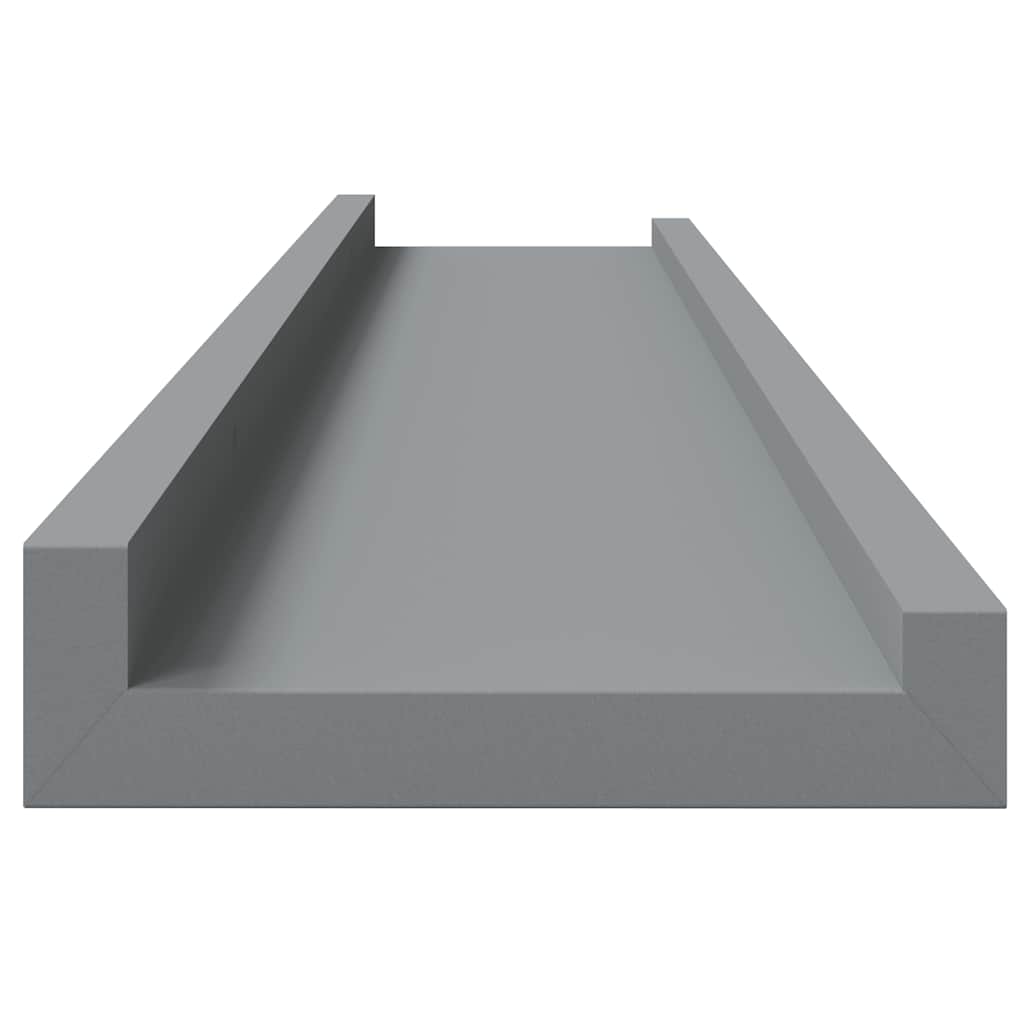 Mensole Loggia per Foto 2 pz Grigie 80x9x3 cm in MDF | homemem39