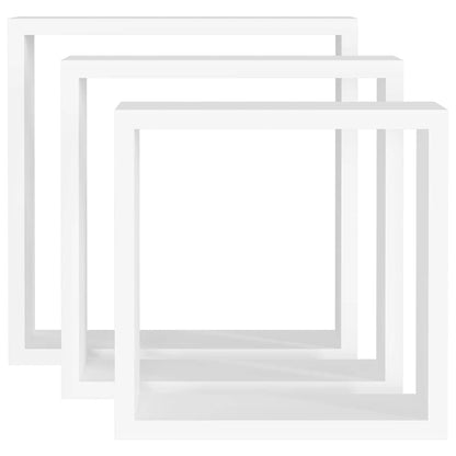Mensole a Cubo da Parete 3 pz Bianche in MDF | homemem39