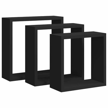 Mensole a Cubo da Parete 3 pz Bianche in MDF