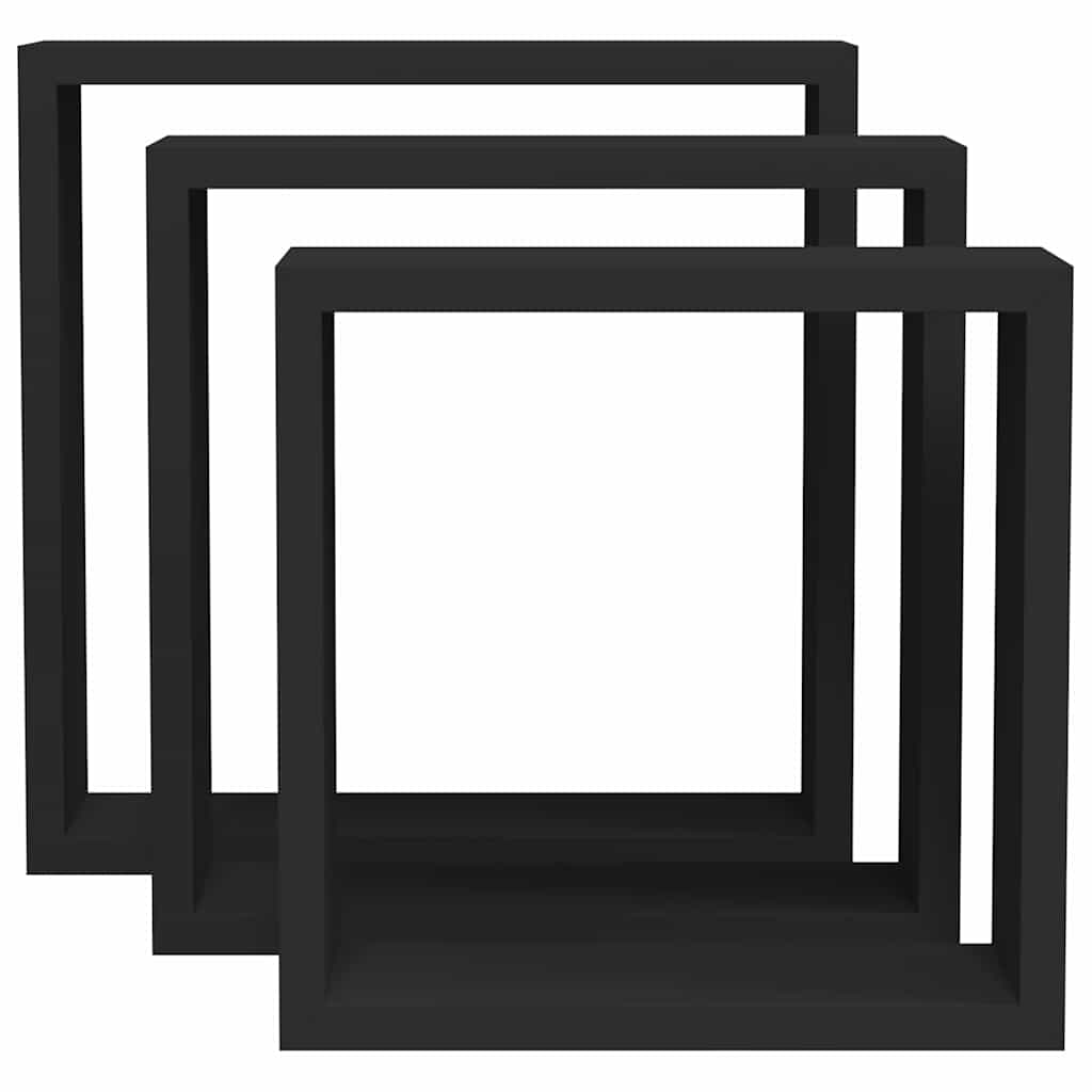 Mensole a Cubo da Parete 3 pz Bianche in MDF | homemem39