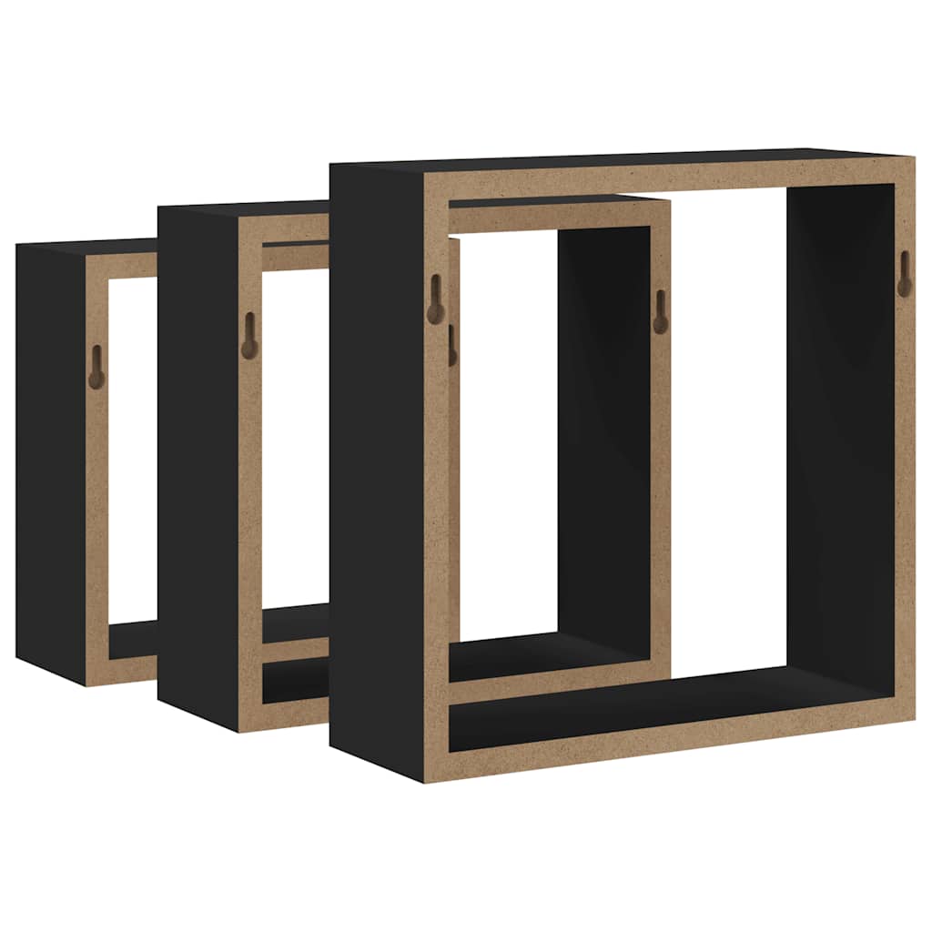 Mensole a Cubo da Parete 3 pz Bianche in MDF | homemem39
