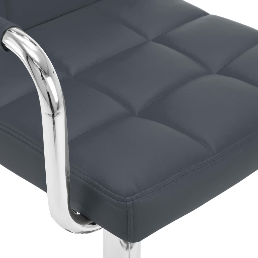 Sgabelli da Bar 2 pz Grigi in Similpelle