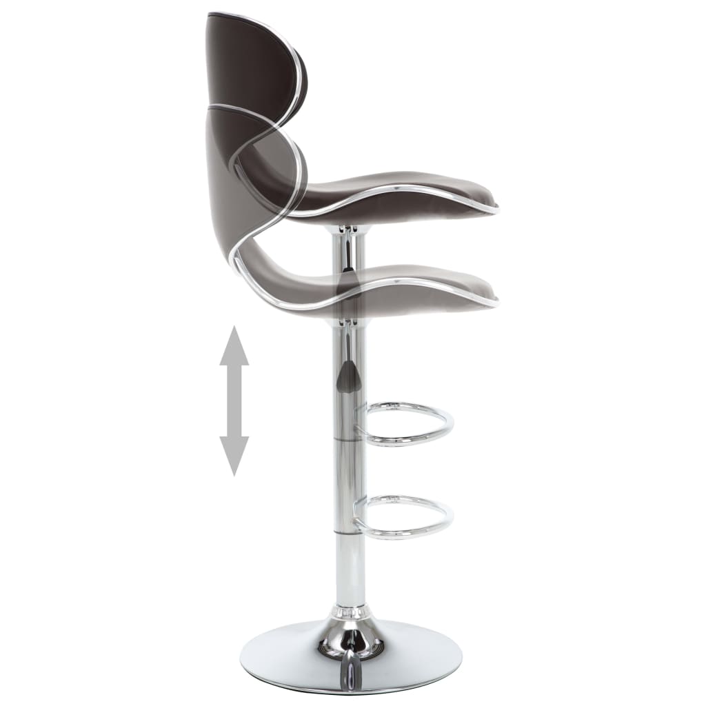 Sgabelli da Bar 2 pz Marroni in Similpelle