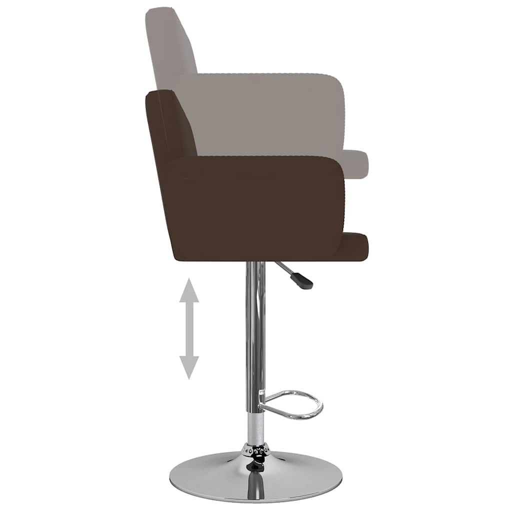 Sgabelli da Bar 2 pz Marroni in Similpelle - homemem39