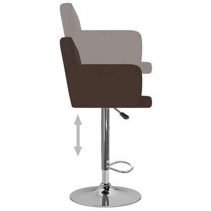 Sgabelli da Bar 2 pz Marroni in Similpelle - homemem39