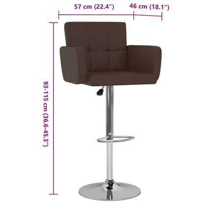 Sgabelli da Bar 2 pz Marroni in Similpelle | homemem39