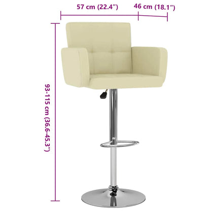 Sgabelli da Bar 2 pz Crema in Similpelle | homemem39