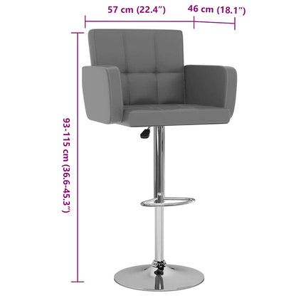 Sgabelli da Bar 2 pz Grigi in Similpelle - homemem39