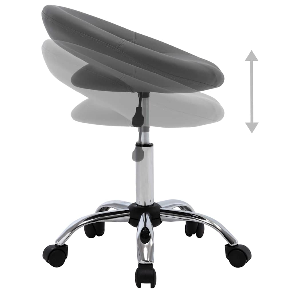 Sedia da Lavoro con Ruote in Similpelle