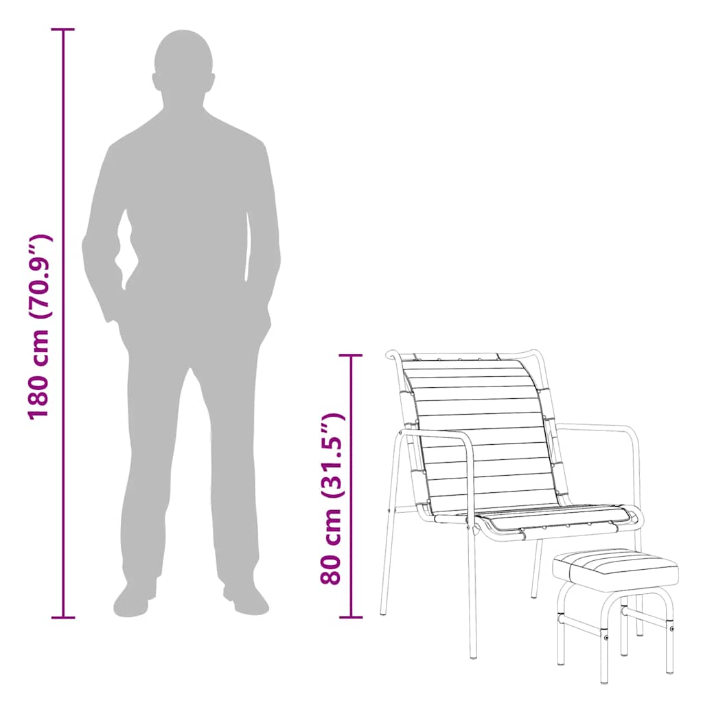 Poltrona Relax con Poggiapiedi Nera in Vera Pelle