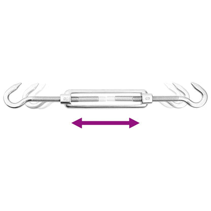 Set Accessori per Vela Parasole 8 pz in Acciaio Inossidabile