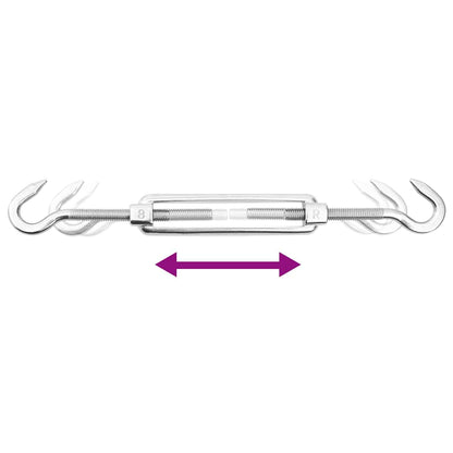 Set Accessori per Vela Parasole 8 pz in Acciaio Inossidabile