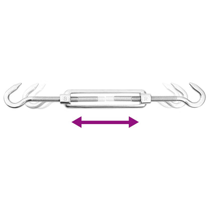 Set Accessori per Vela Parasole 8 pz in Acciaio Inossidabile