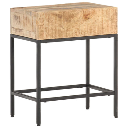 Tavolino 40x30x50 cm in Legno Massello di Mango Grezzo | homemem39