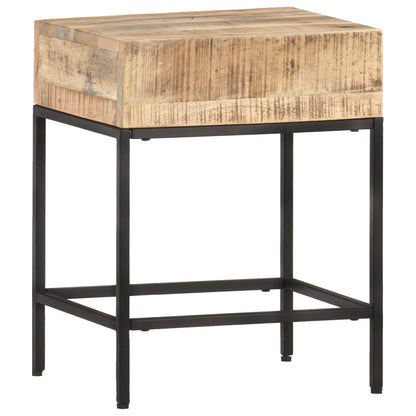 Tavolino 40x30x50 cm in Legno Massello di Mango Grezzo | homemem39