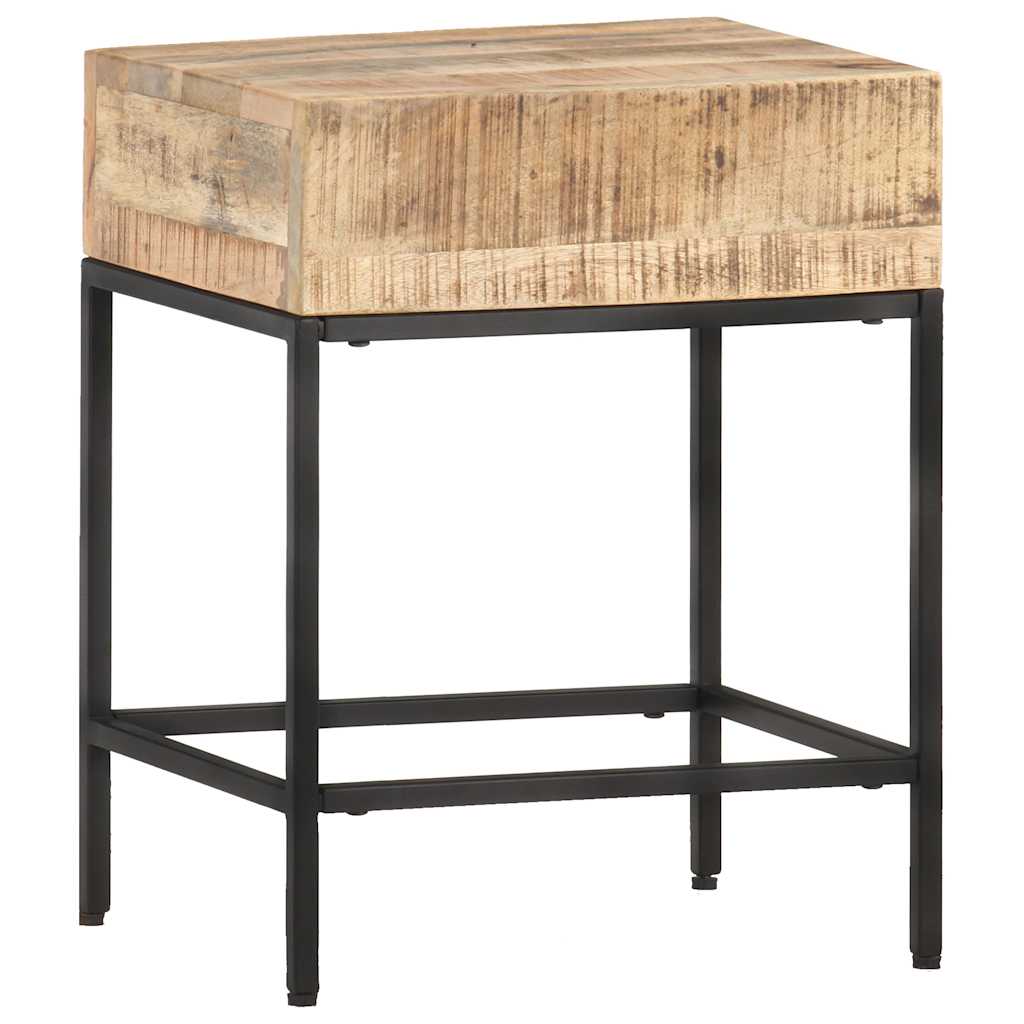 Tavolino 40x30x50 cm in Legno Massello di Mango Grezzo