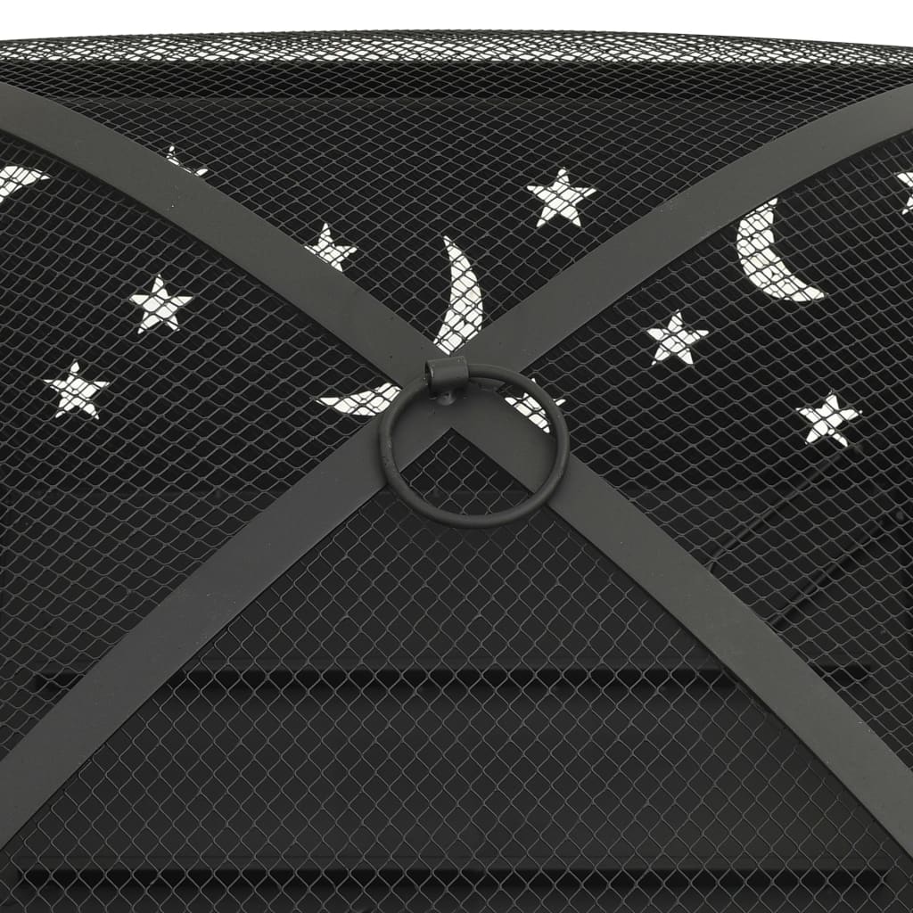 Braciere con Attizzatoio 62 cm XXL in Acciaio - homemem39