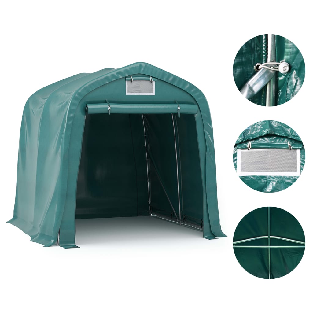 Tenda Garage in PVC 1,6x2,4 m Verde - homemem39