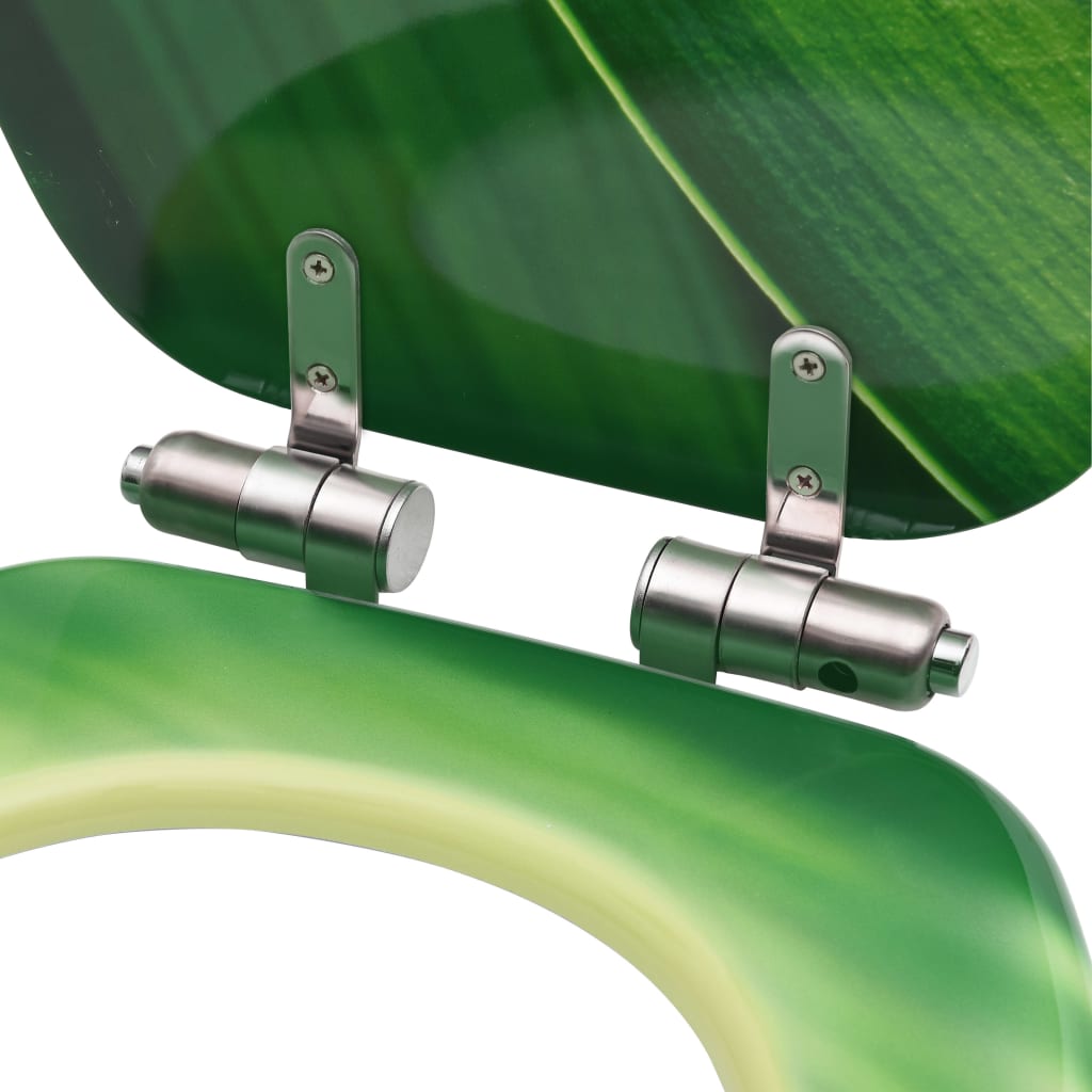 Tavolette WC Chiusura Ammortizzata 2pz MDF Verde Goccia d'Acqua - homemem39