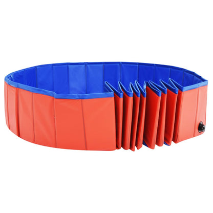Piscina per Cani Pieghevole Rossa 200x30 cm in PVC | homemem39