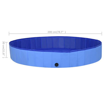 Piscina per Cani Pieghevole Blu 200x30 cm in PVC | homemem39