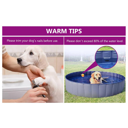 Piscina per Cani Pieghevole Blu 300x40 cm in PVC | homemem39