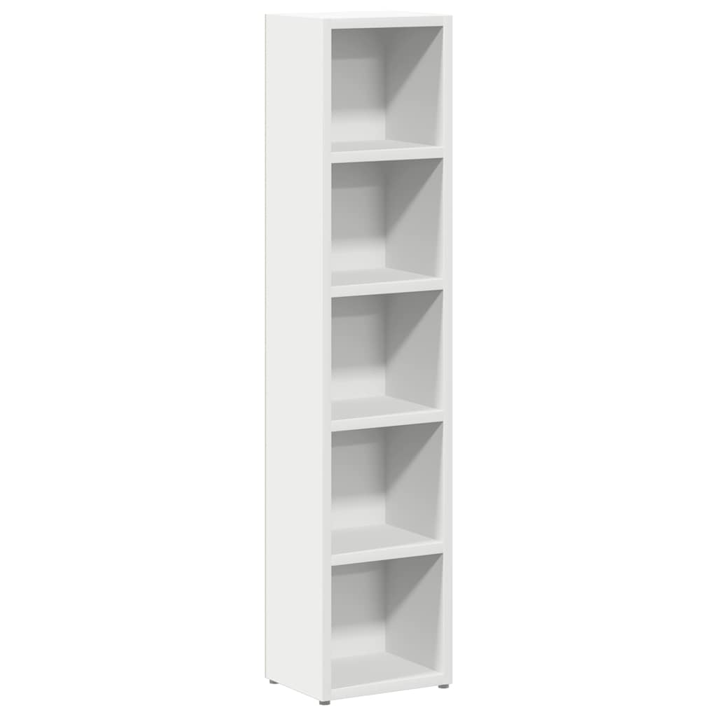 Scaffali Porta CD 2 pz Bianchi 21x16x93,5 cm Legno Multistrato | homemem39