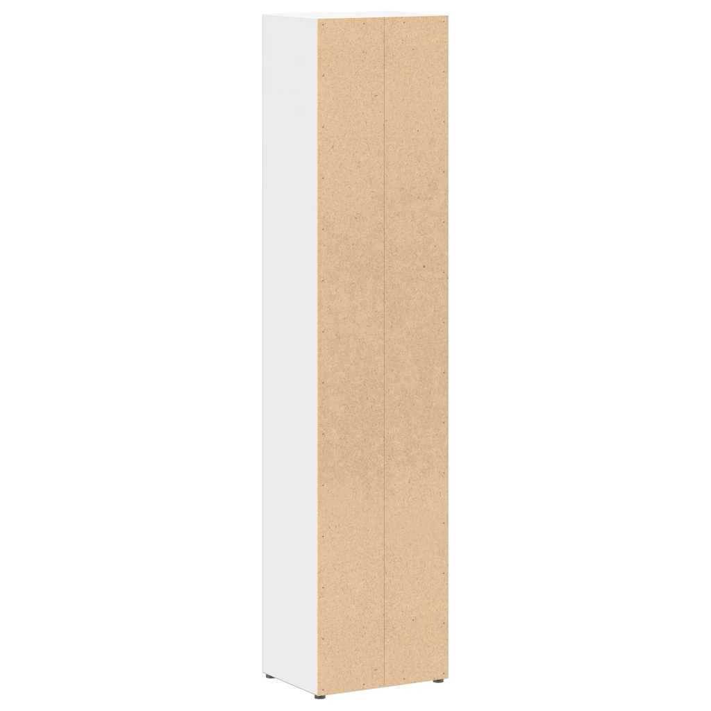 Scaffali Porta CD 2 pz Bianchi 21x16x93,5 cm Legno Multistrato | homemem39