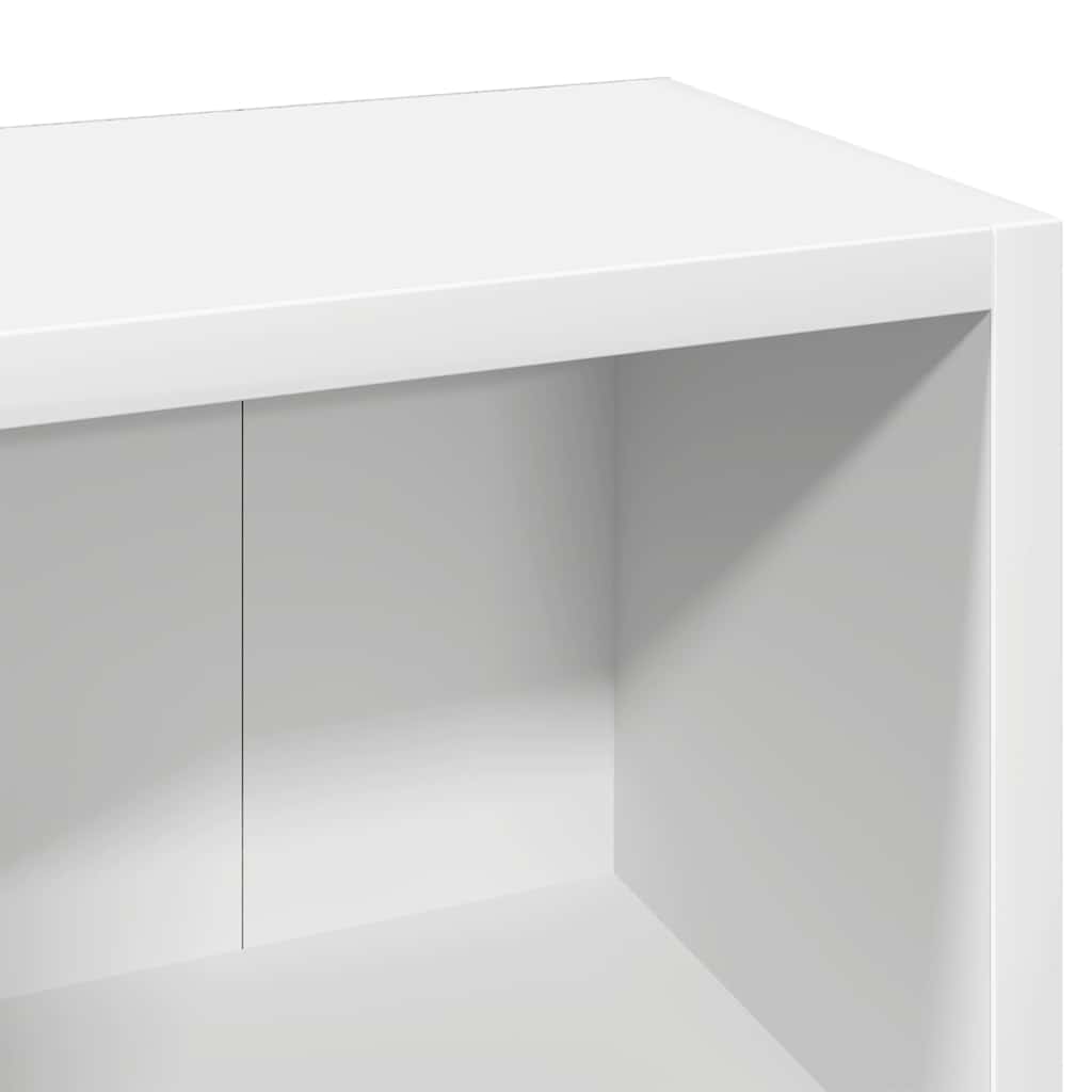 Scaffali Porta CD 2 pz Bianchi 21x16x93,5 cm Legno Multistrato