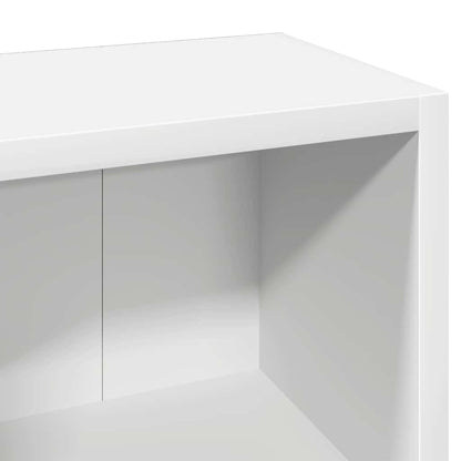 Scaffali Porta CD 2 pz Bianchi 21x16x93,5 cm Legno Multistrato