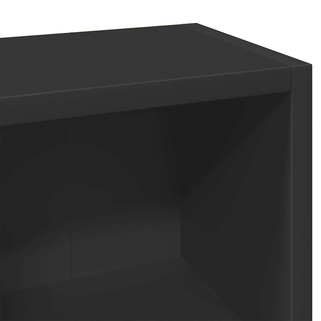 Scaffali Porta CD 2 pz Neri 21x16x93,5 cm Legno Multistrato | homemem39